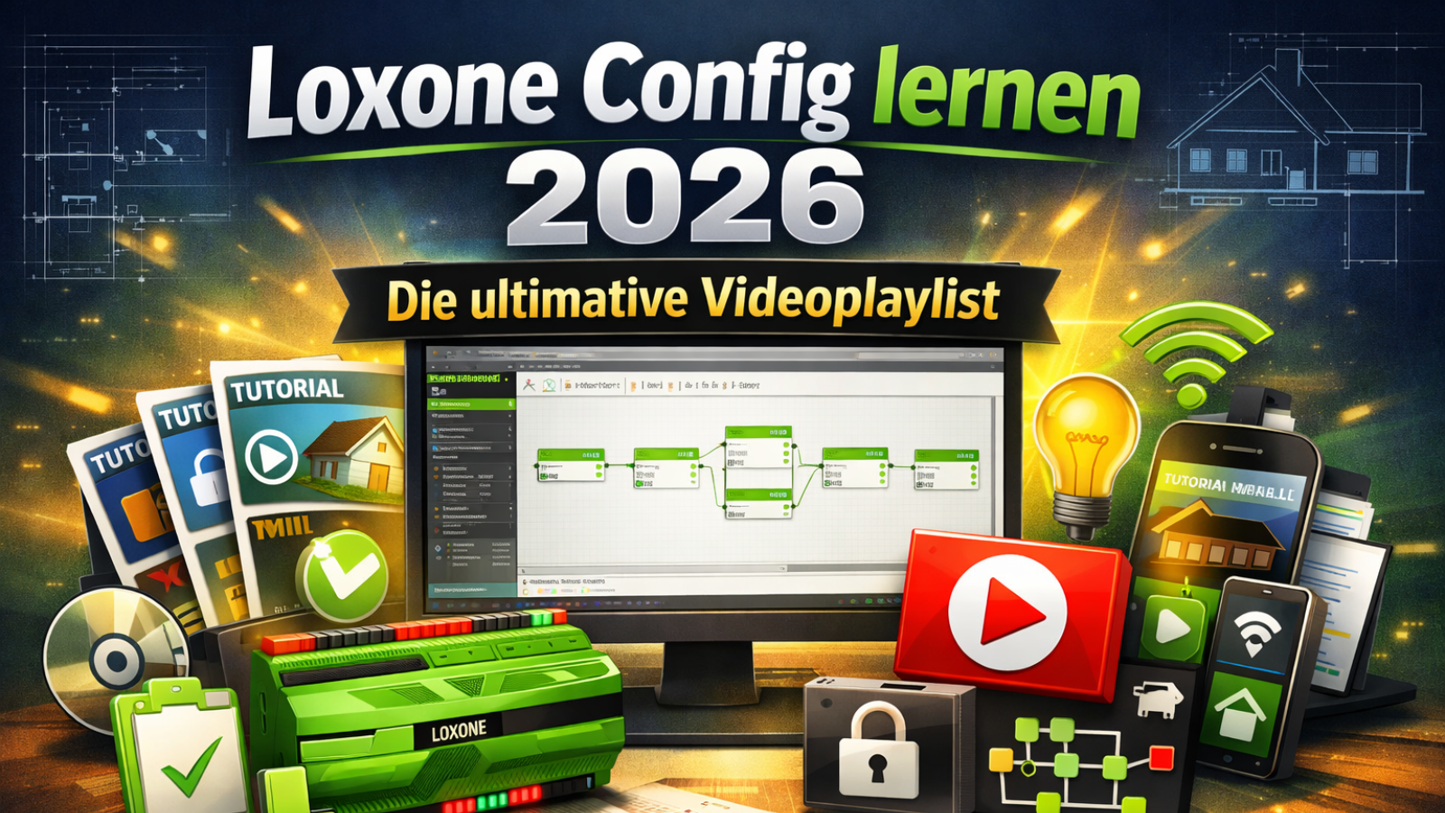 Loxone Config lernen 2026 – Die ultimative Videoplaylist für dein Smart Home