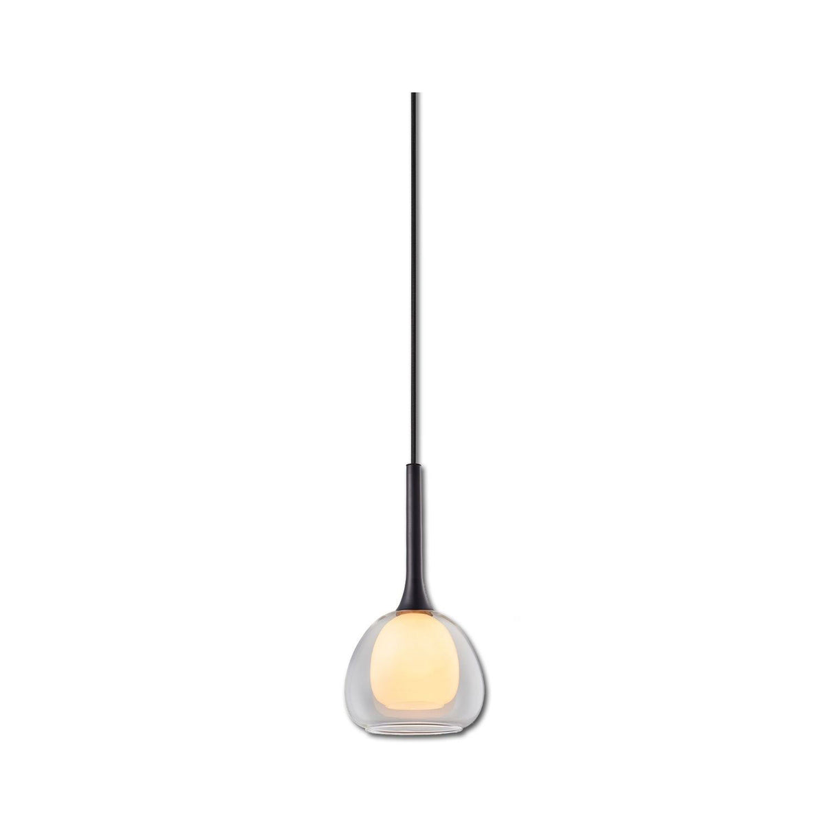Glas-Pendelleuchte Clear White E14 Ø 16,5 cm