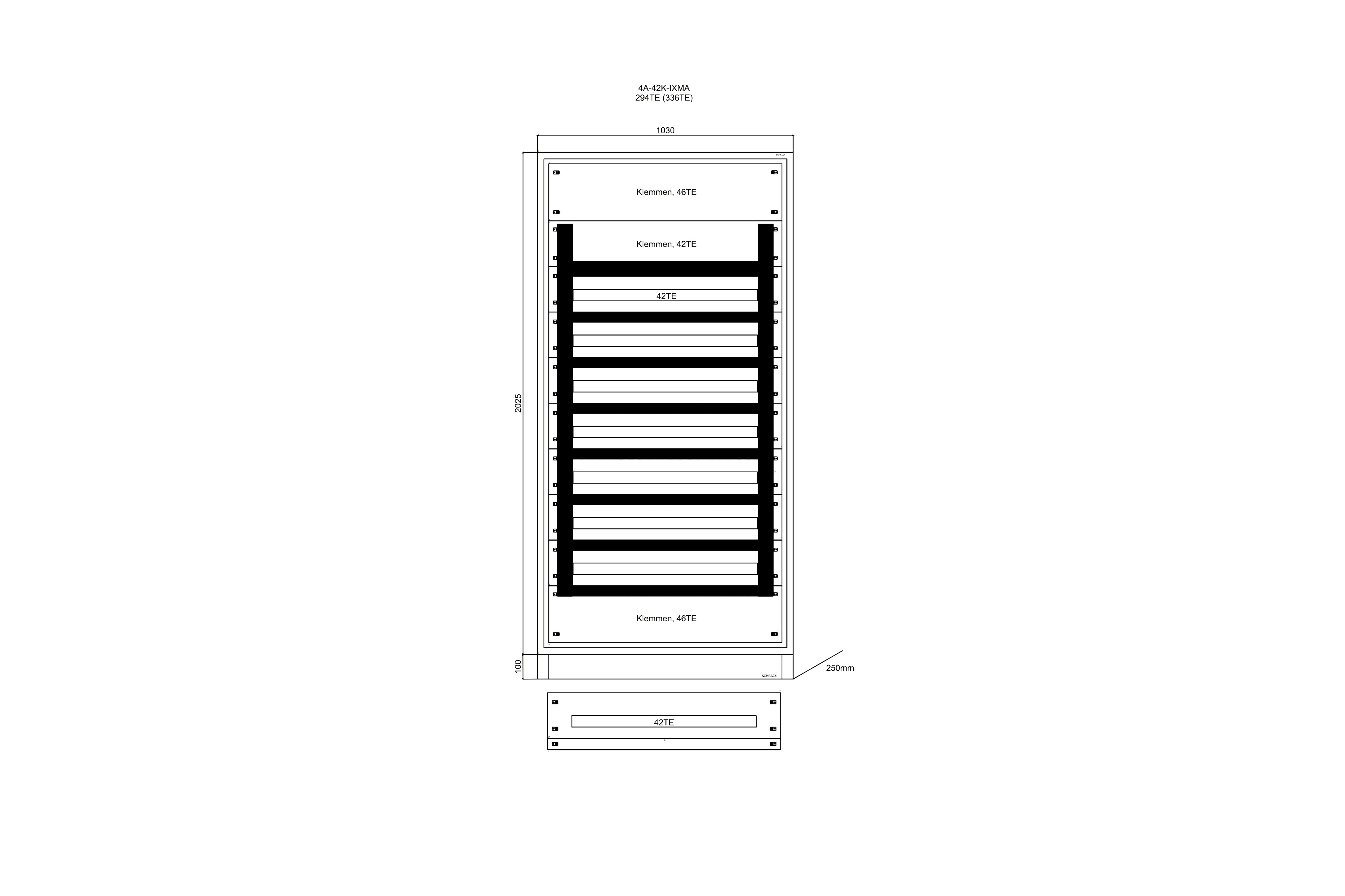 Standardverteiler Leergehäuse 294TE (336TE)