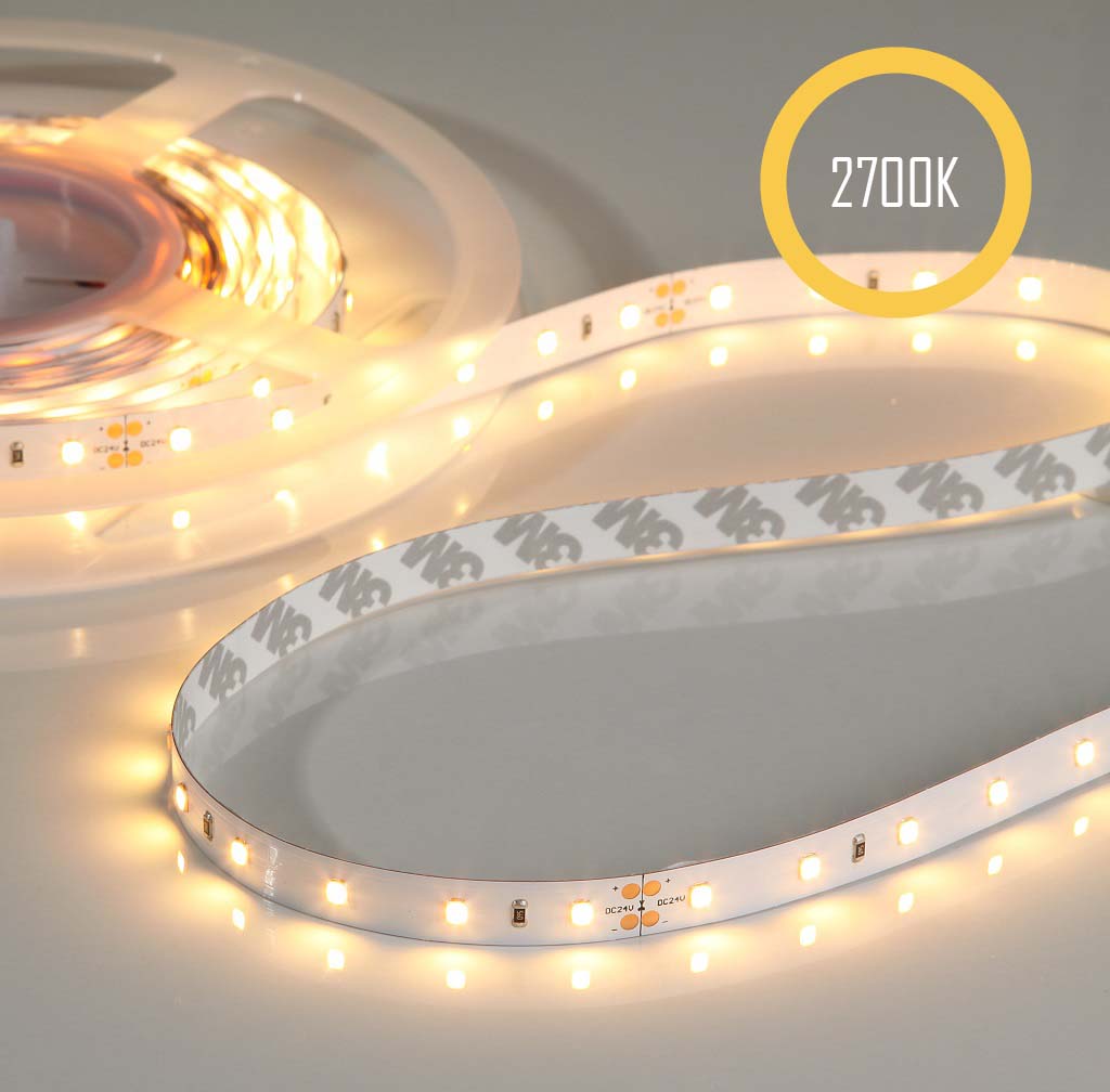 Flex Stripe 24V, 14.4W, 2700K, CRI90, 60LED, IP20, 10mm
