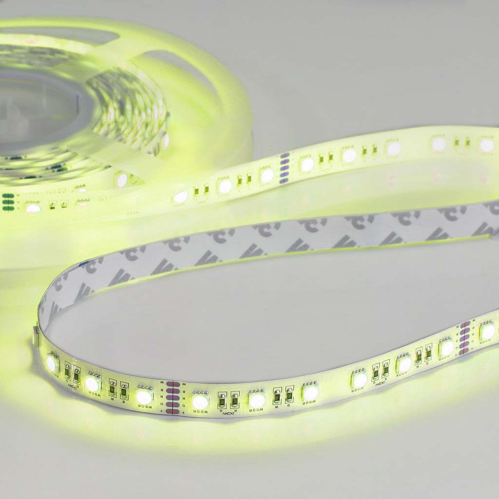 Flex Stripe 24V, 19.2W, RGBW/2700K, CRI90, 60LED, IP20, 12mm