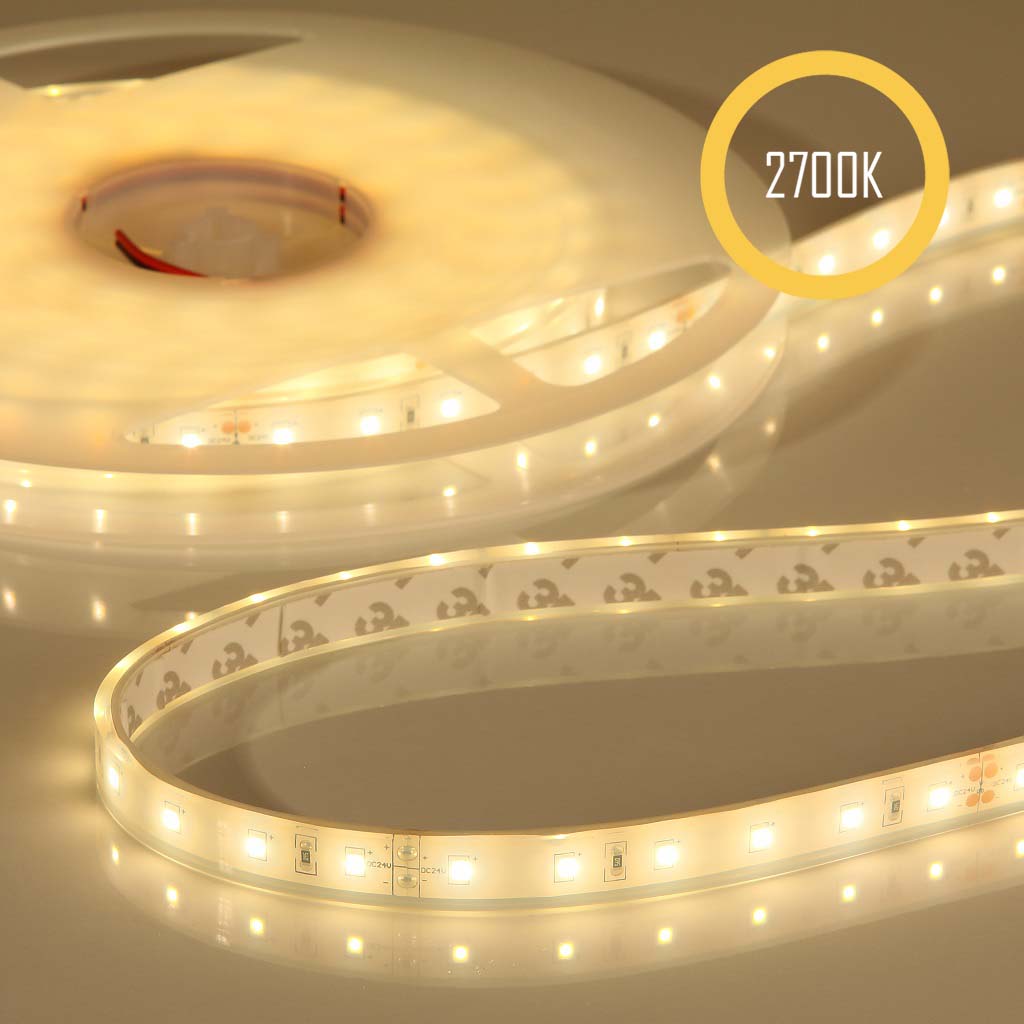 Flex Stripe 24V, 14.4W, 2700K, CRI90, 60LED, IP68, 12,5mm