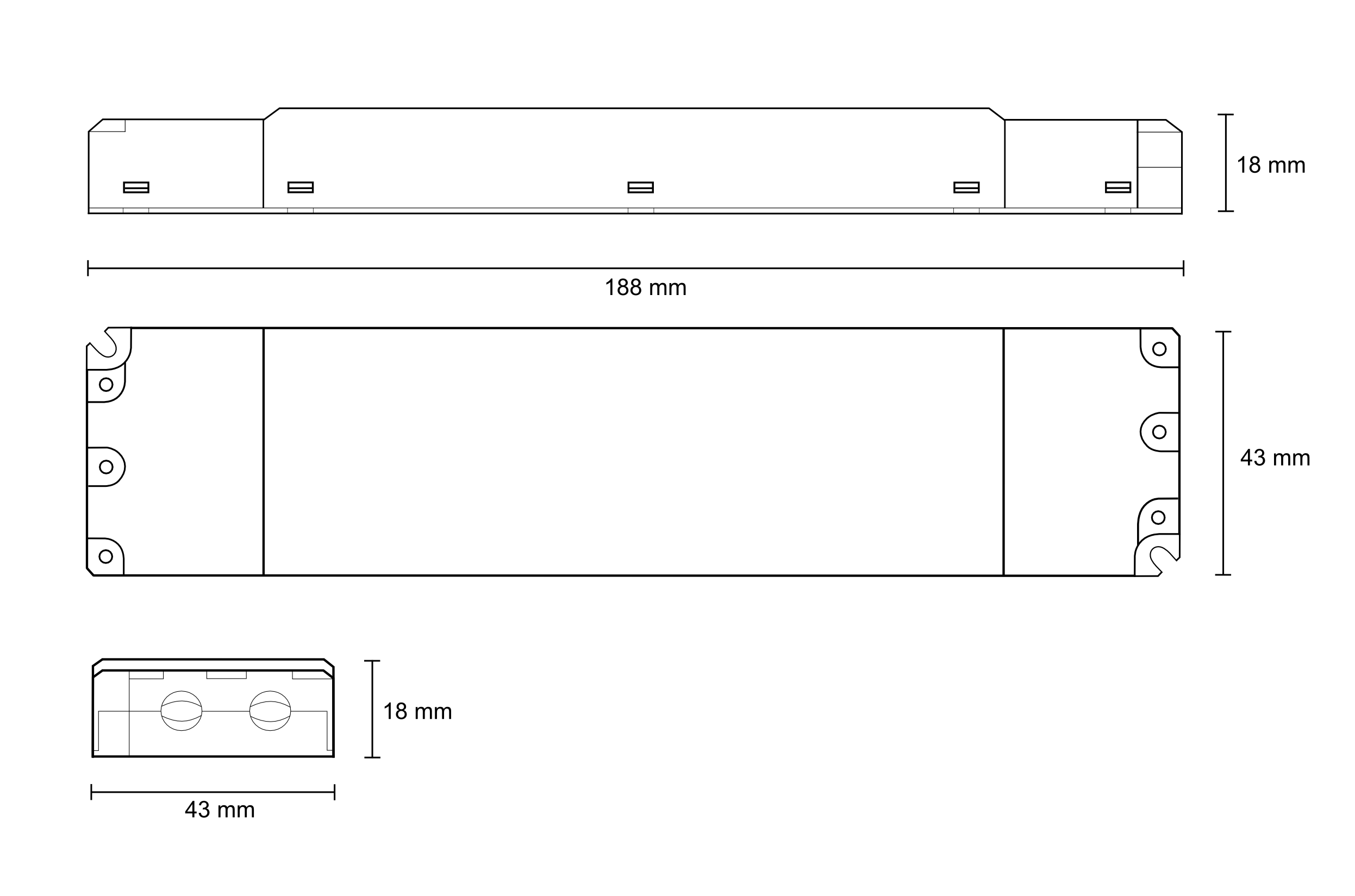 LED-PWM-Ceiling-Dimmer, 4-Kanal, DMX/RDM, 12-48V, 240W (480W @48V)