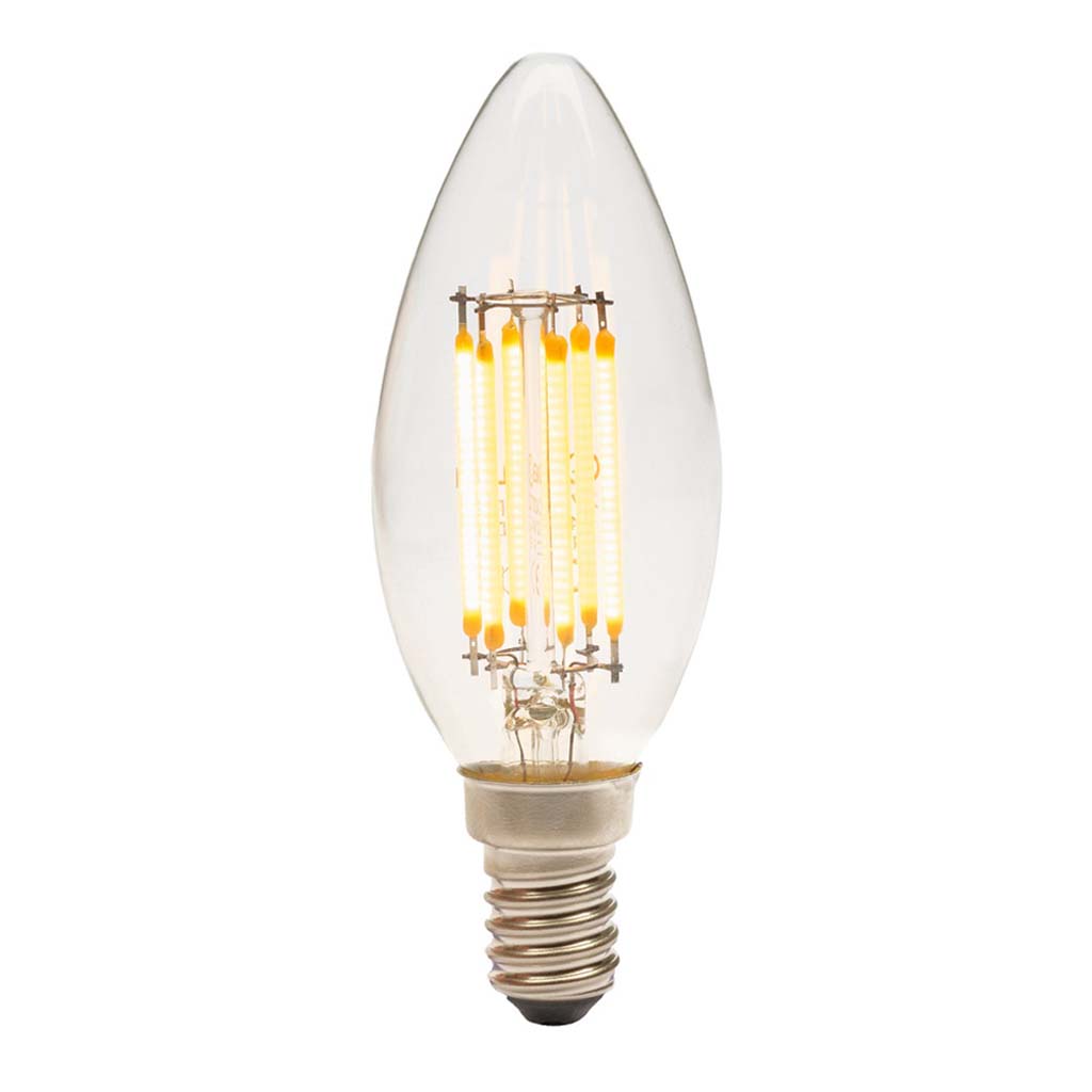 LED-Filament Kerze, 24V, 5W, 2700K, E14 (Adapter E27)