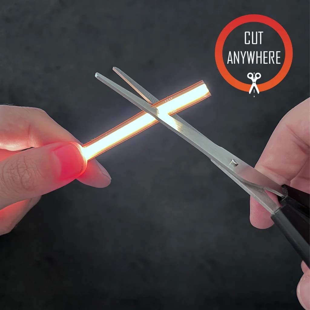 Cut Anywhere COB LED-Stripe 24V, 13W, 3000K, CRI90, 528LED, IP20, 8mm