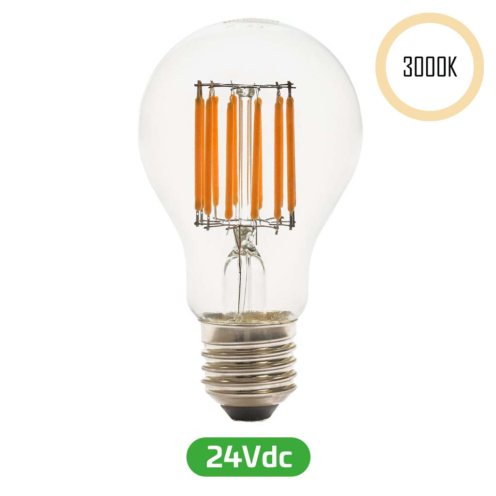LED-Filament 24V, 8W, 3000K, E27