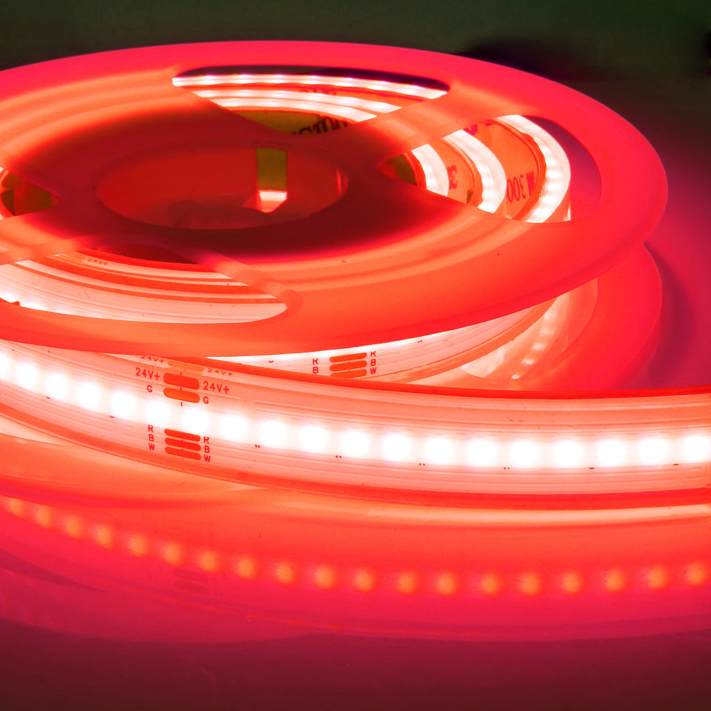 Flex COB RGBW LED-Streifen 24V, 18W, RGBW/2700K, CRI90, 784LED, IP68, 14mm
