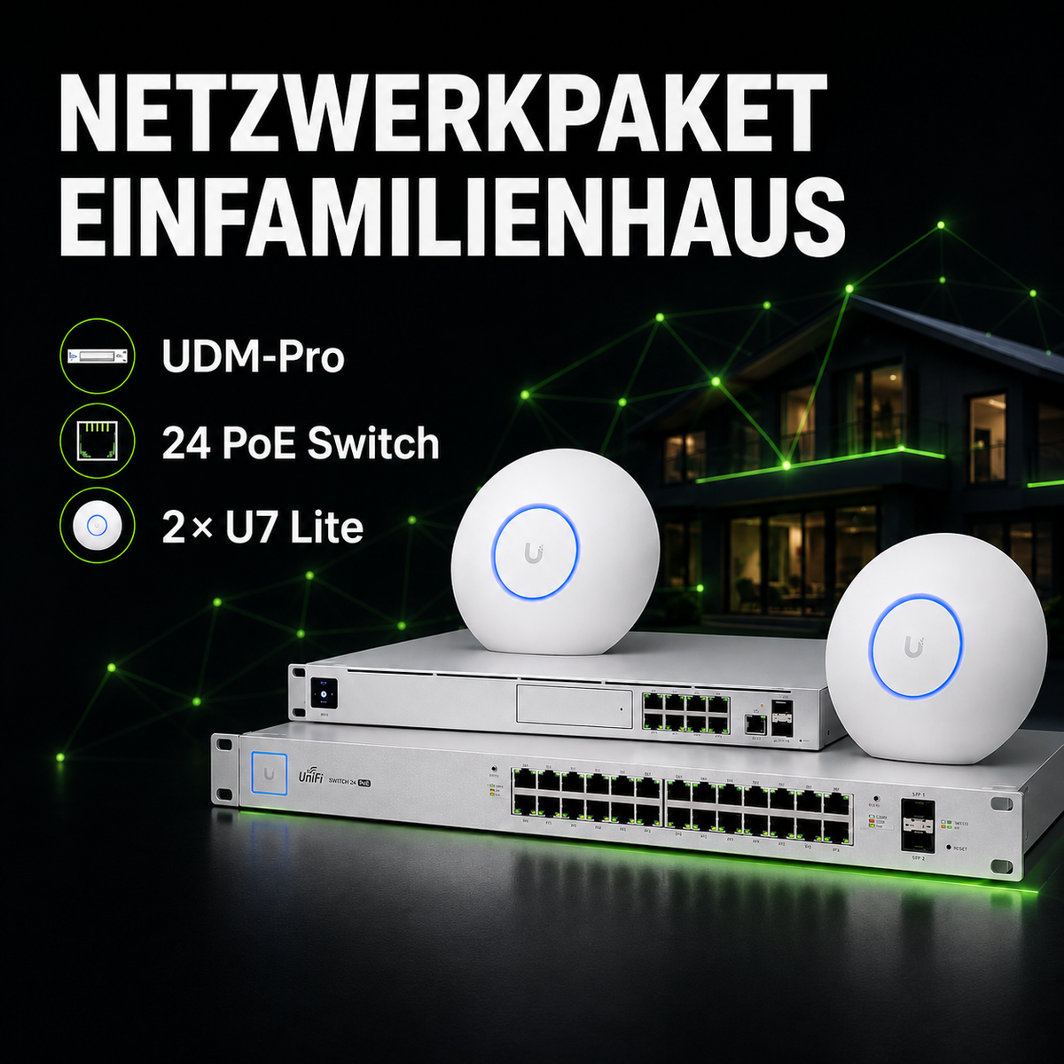 UniFi Einfamilienhaus Set – Vorkonfiguriert