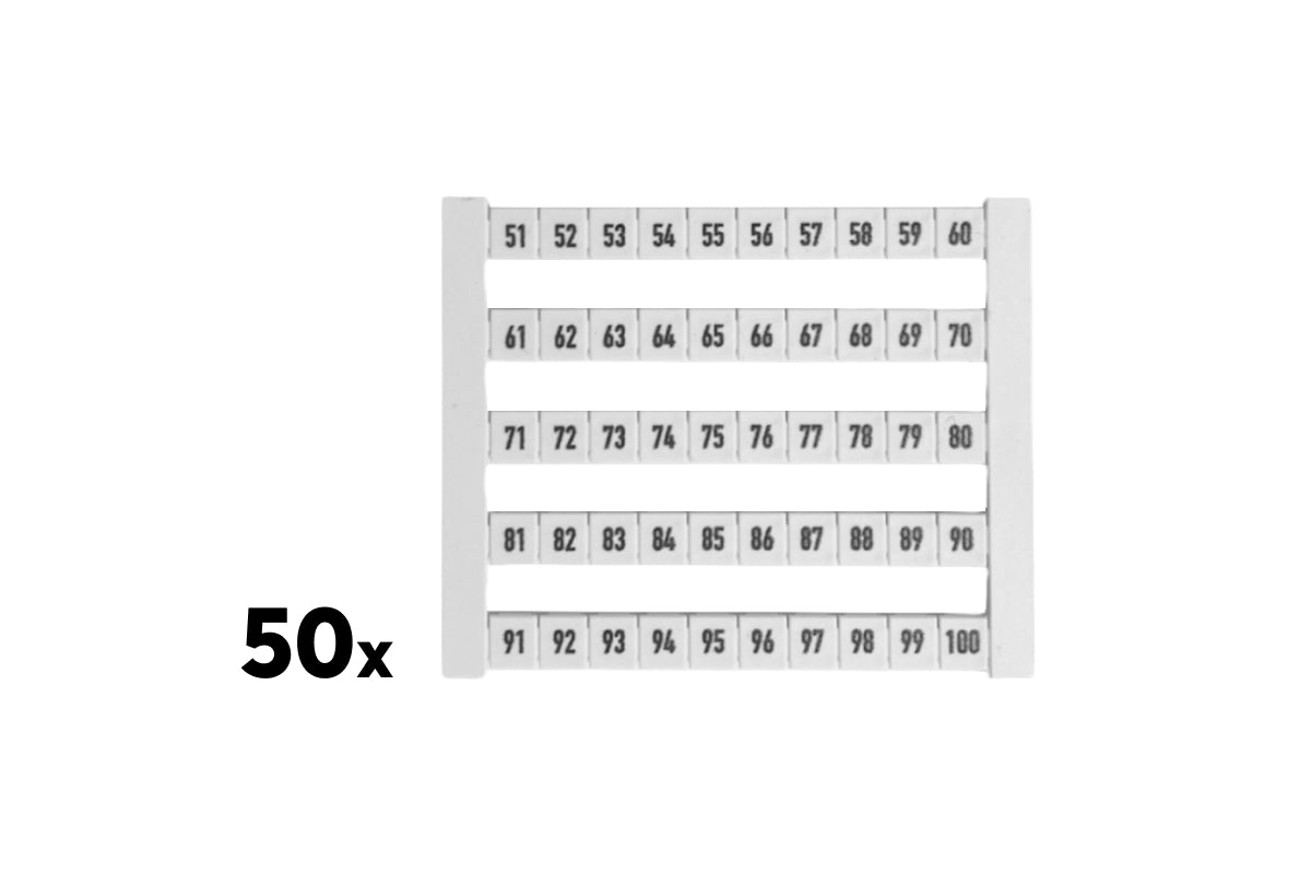 Weidmüller Klemmenmarkierer DEK 51-100 (50 Stk.)