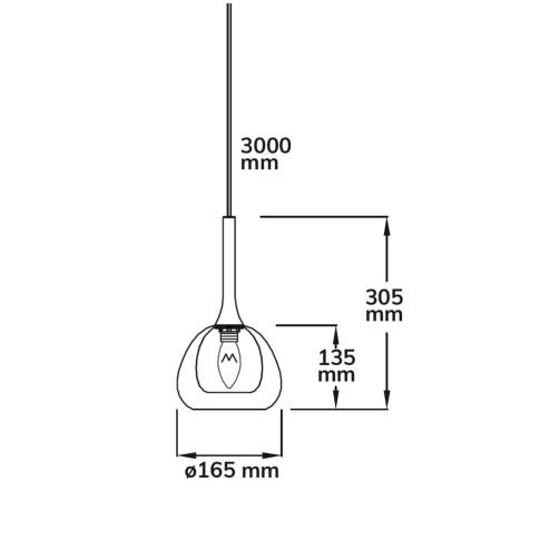 Pendelleuchte Infinity Clear Black E14 Ø 16,5 cm