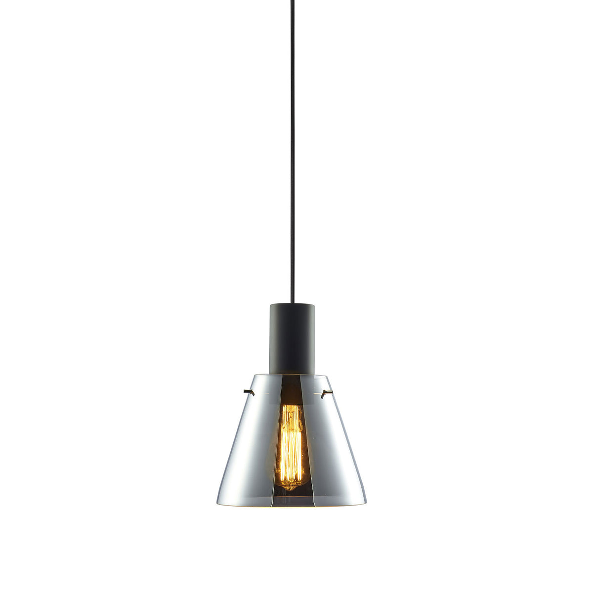 Infinity Concave Pendelleuchte schwarzes Glas Ø 20 cm, E27