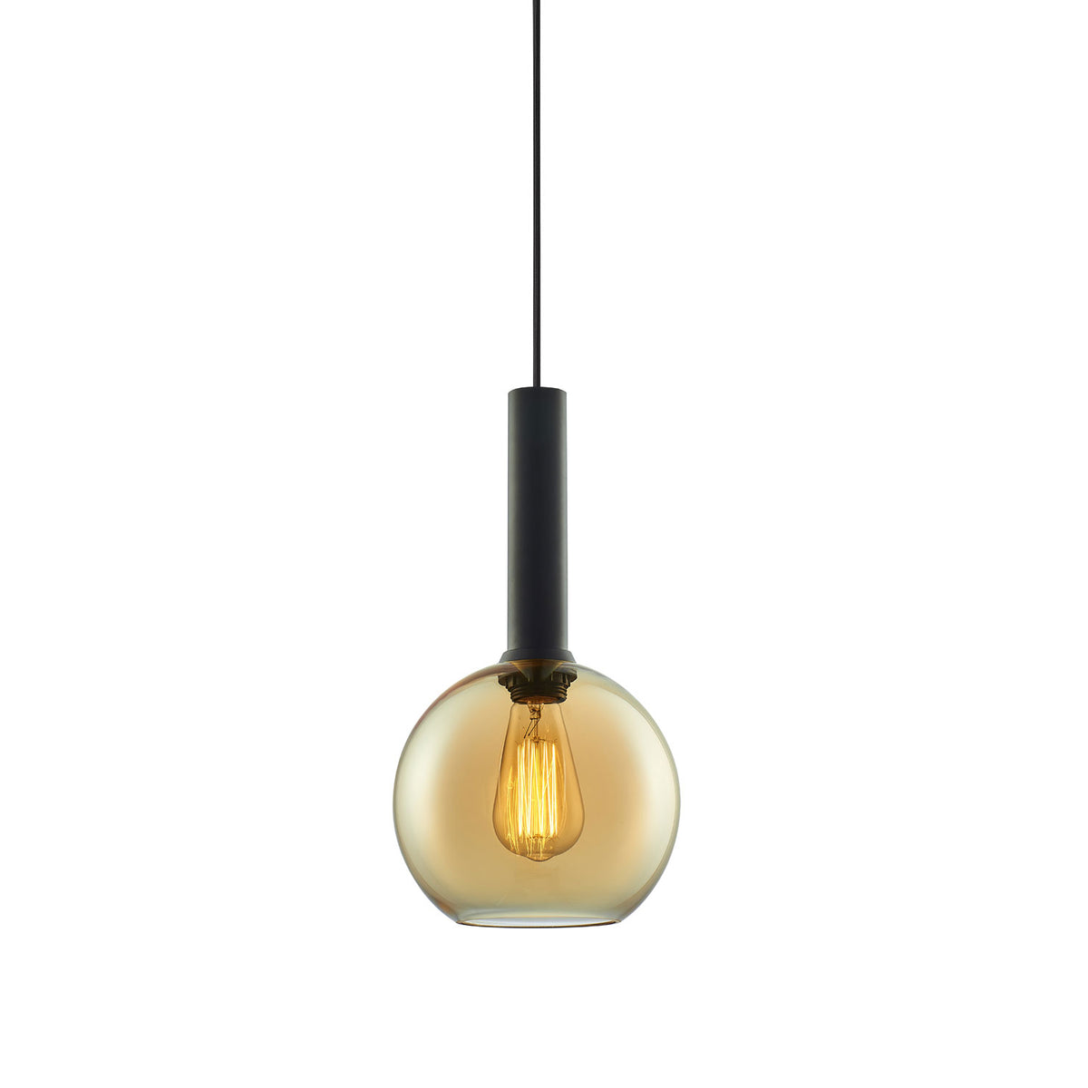 Infinity Round Pendelleuchte Amberglas Ø 20 cm, E27
