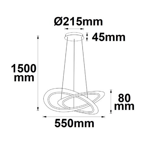 LED Design-Hängeleuchte Ø 55 cm – 3000 K, dimmbar