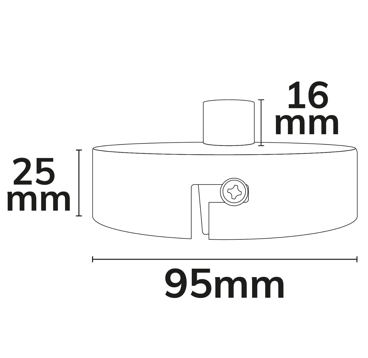 Deckenbaldachin rund, weiß, für Kabel bis 9,8 mm – ISOLED