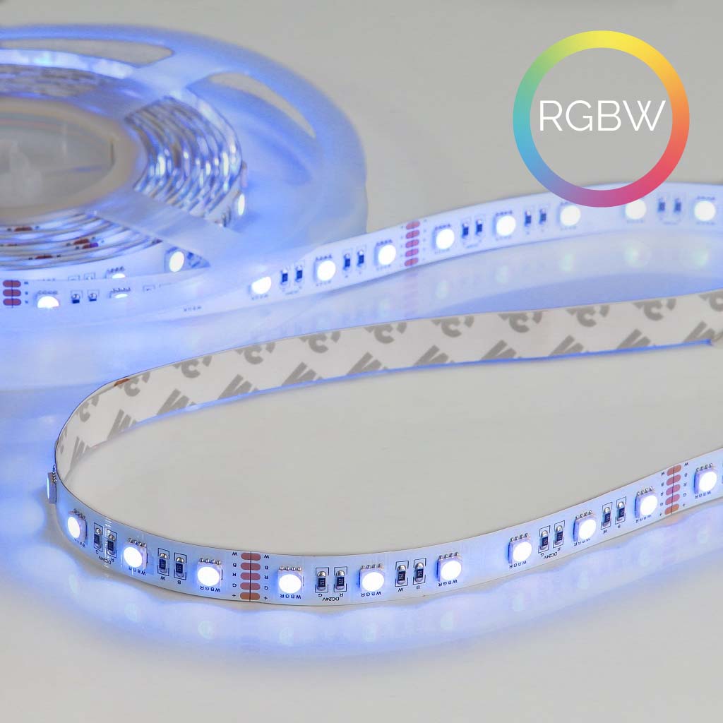 Flex Stripe 24V, 19.2W, RGBW/2700K, CRI90, 60LED, IP20, 12mm