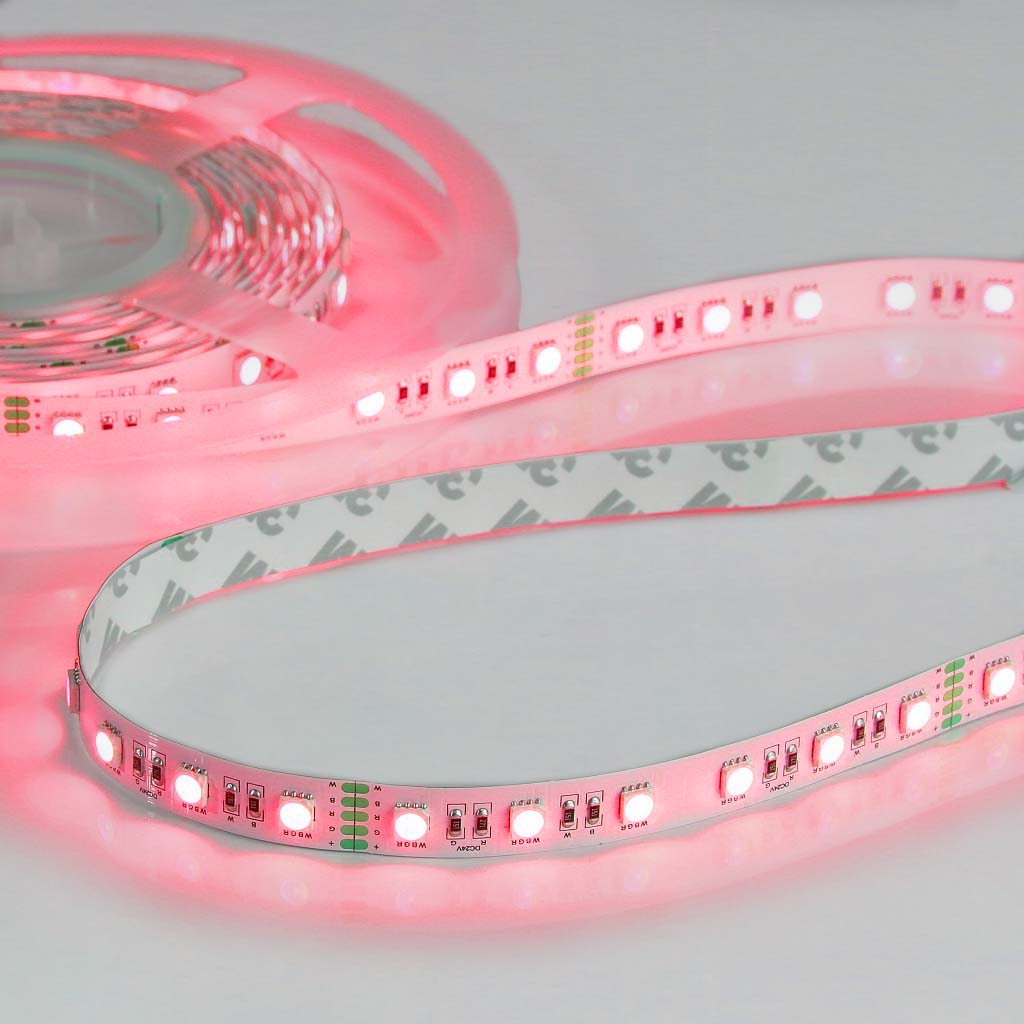 Flex Stripe 24V, 19.2W, RGBW/2700K, CRI90, 60LED, IP20, 12mm