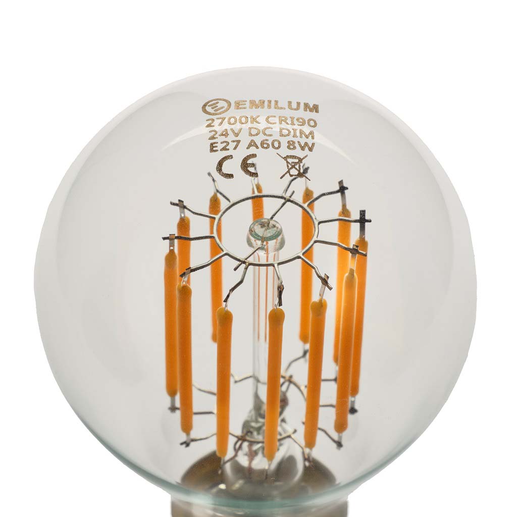 LED-Filament 24V, 8W, 2700K, E27