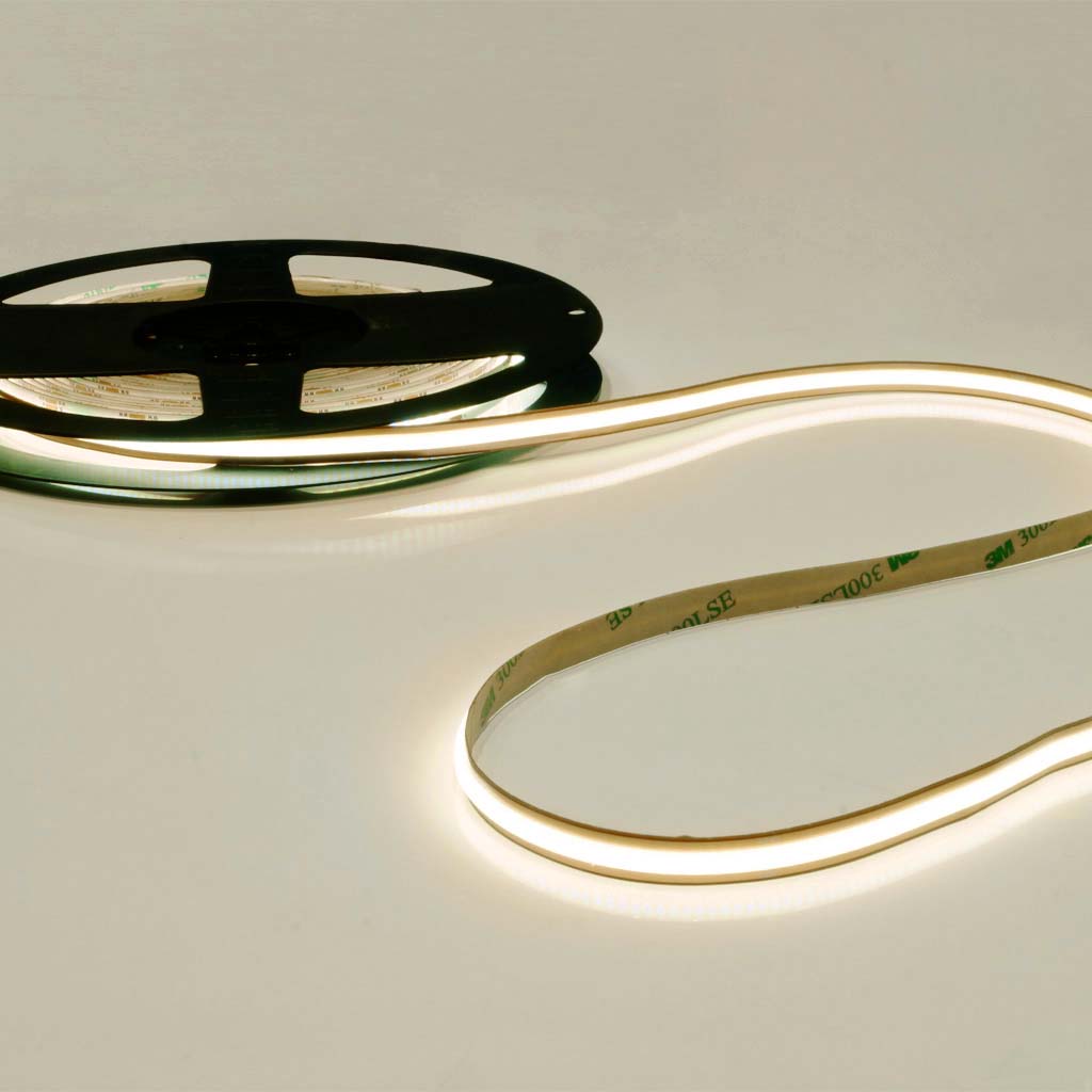 Cut Anywhere COB LED-Stripe 24V, 13W, 2700K, CRI90, 528LED, IP20, 8mm