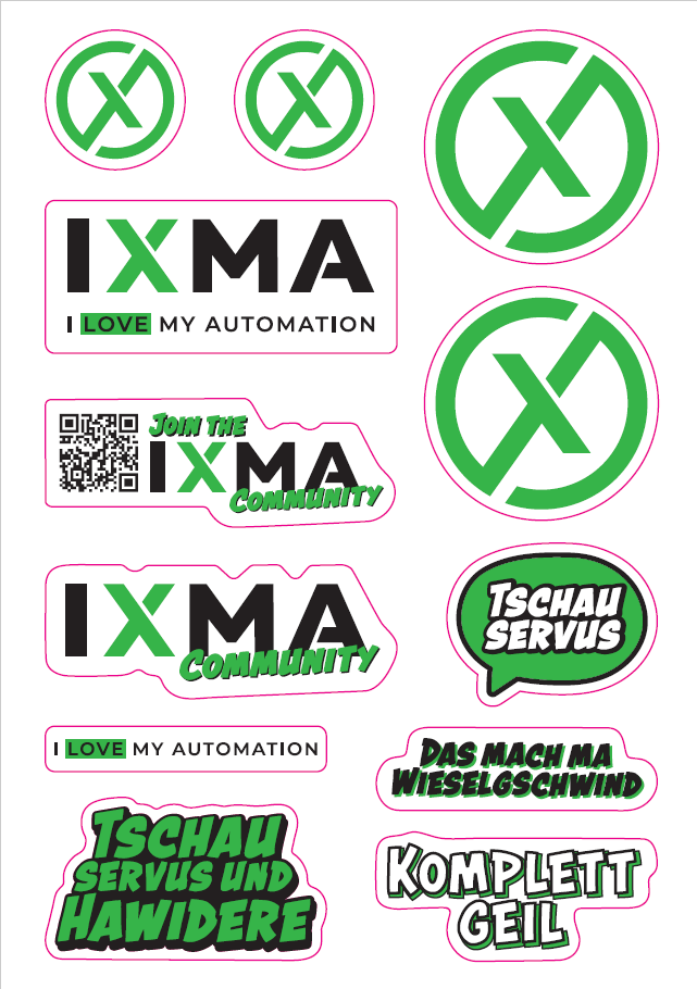 IXMA Community Sticker Bogen