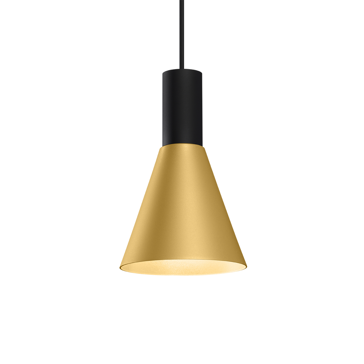 ODREY CEILING SUSP 1.4 Loxone in Mattschwarz / Gold