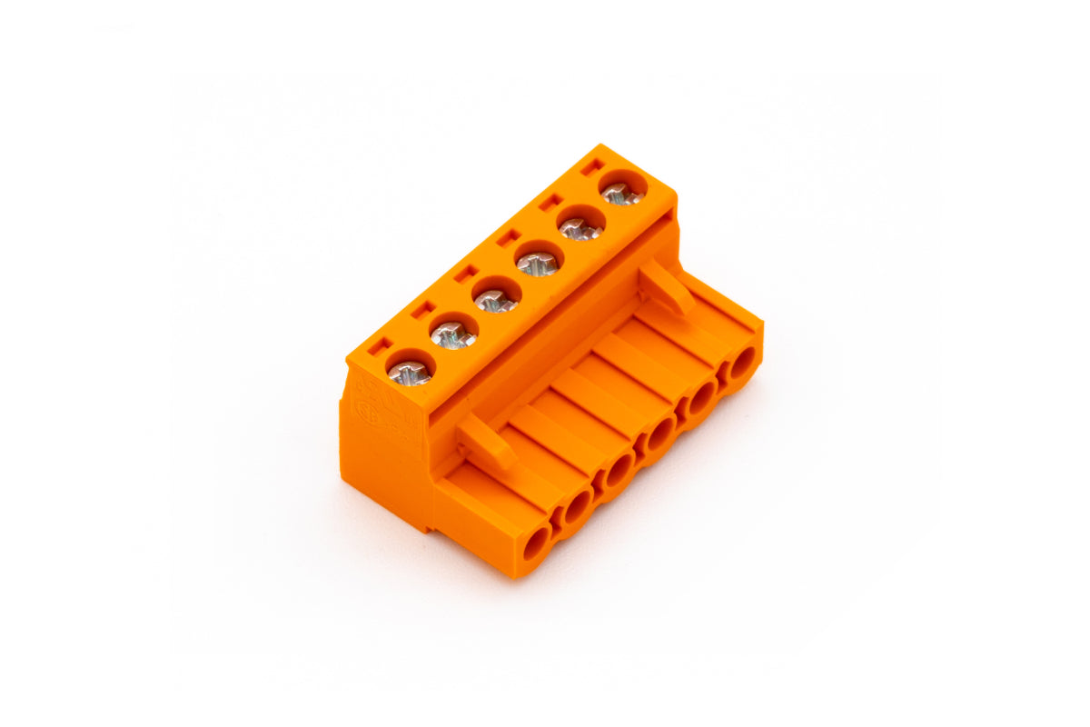 Schraub-Steckklemme Orange 6fach